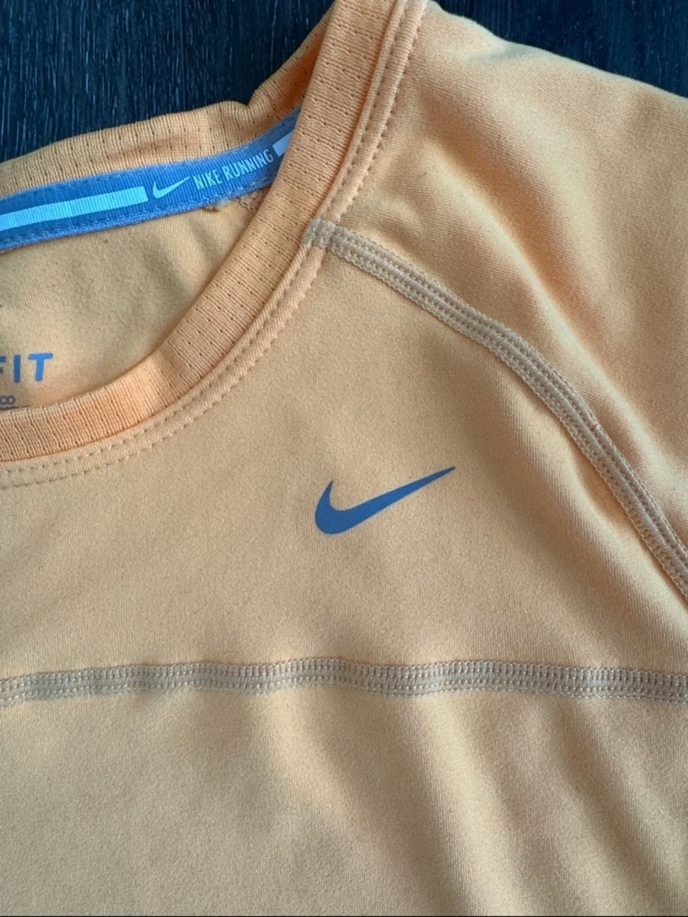 Nike Women's Orange Short Sleeve Dri-FIT Neon Orange Top Size Medium